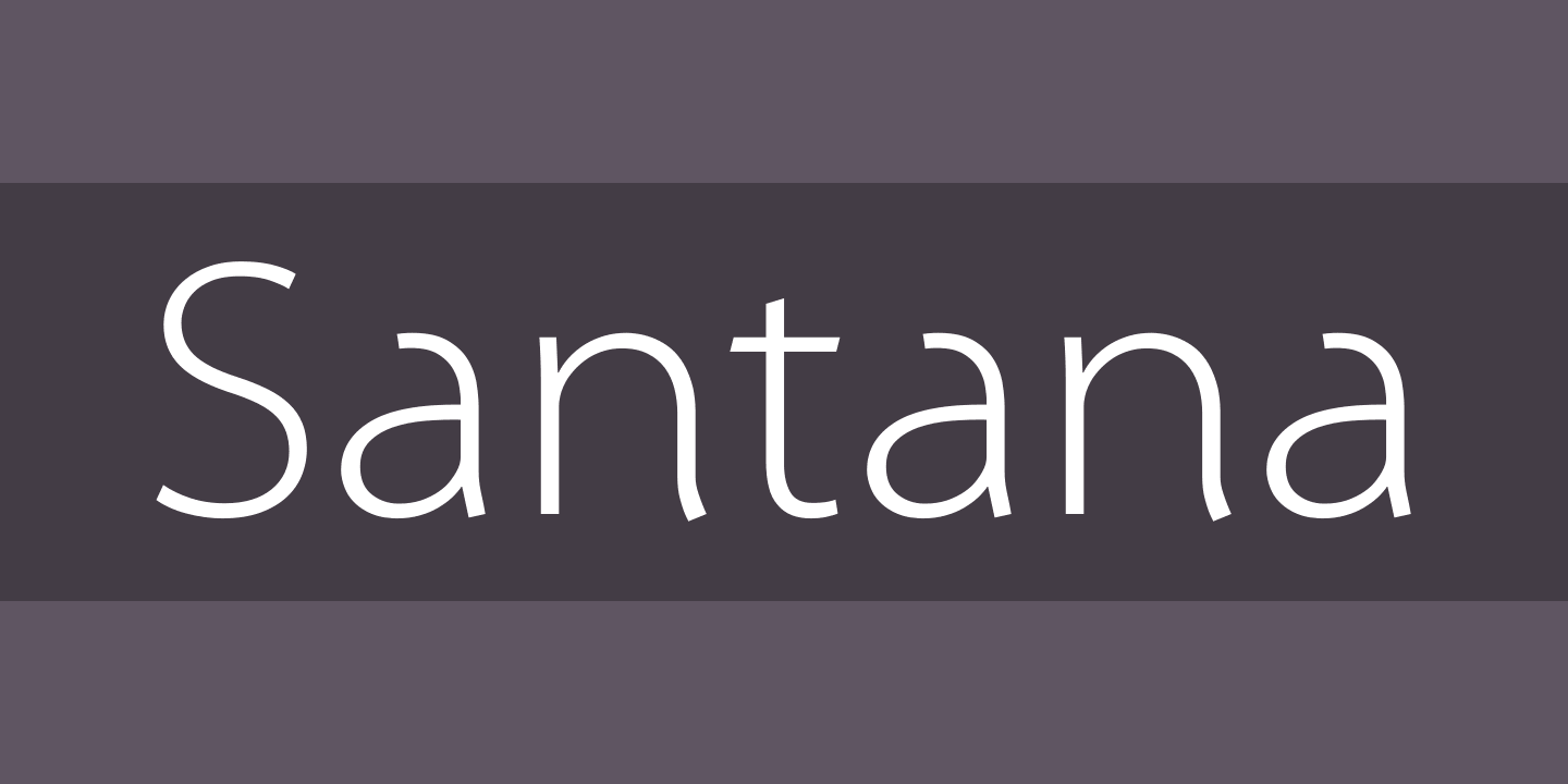 Шрифт Santana